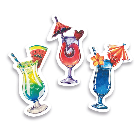 Glitzersticker Cocktails (3er-Set)
