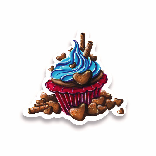 Glitzersticker Cupcake