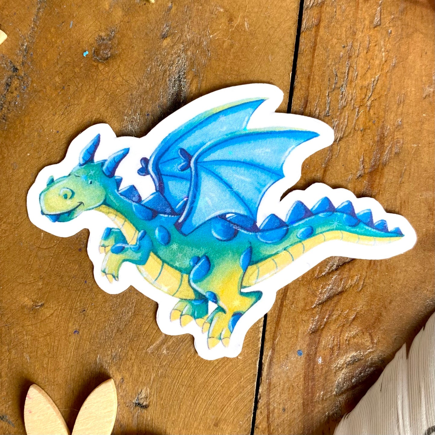 Glitzersticker Drache