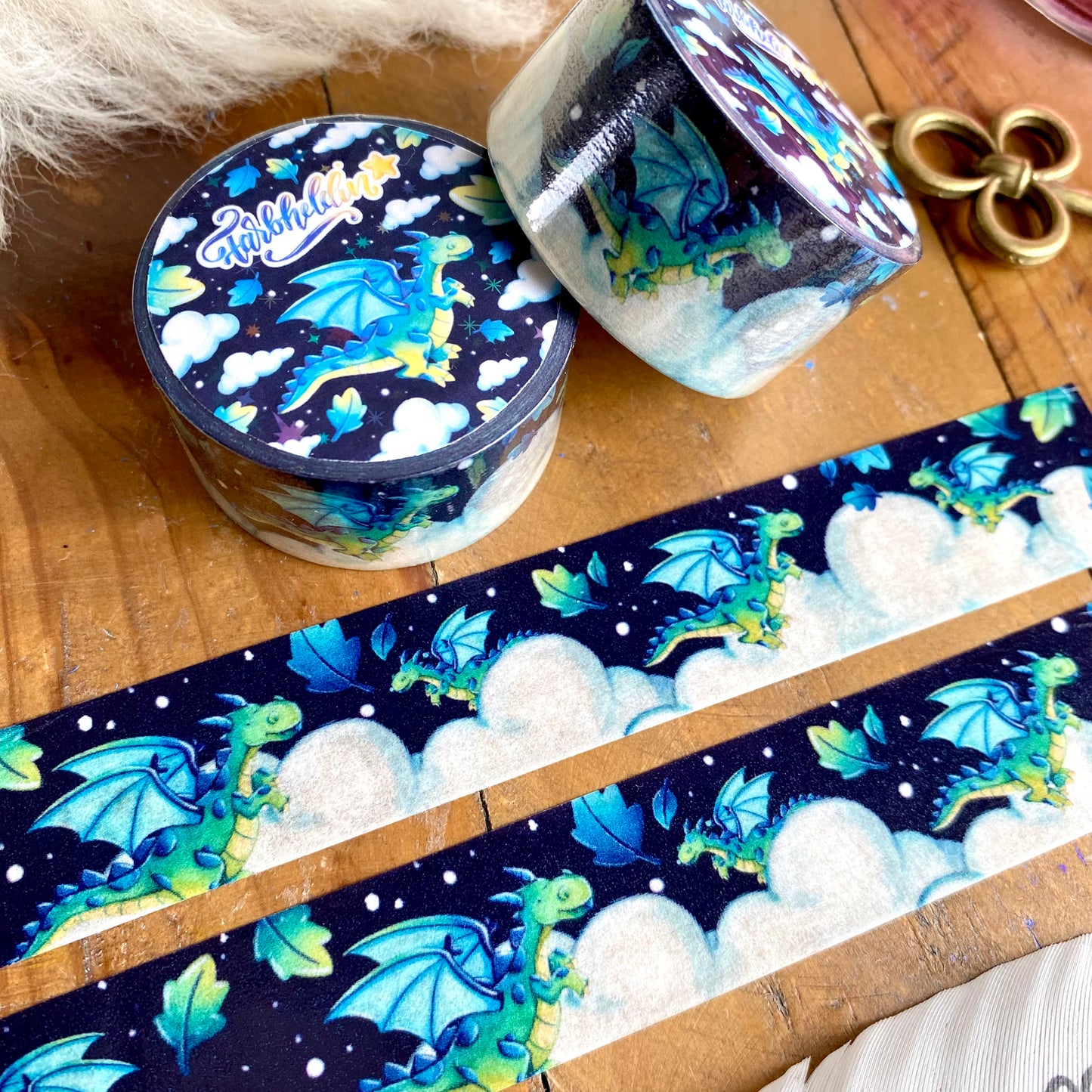 Breites Washi Tape Drache