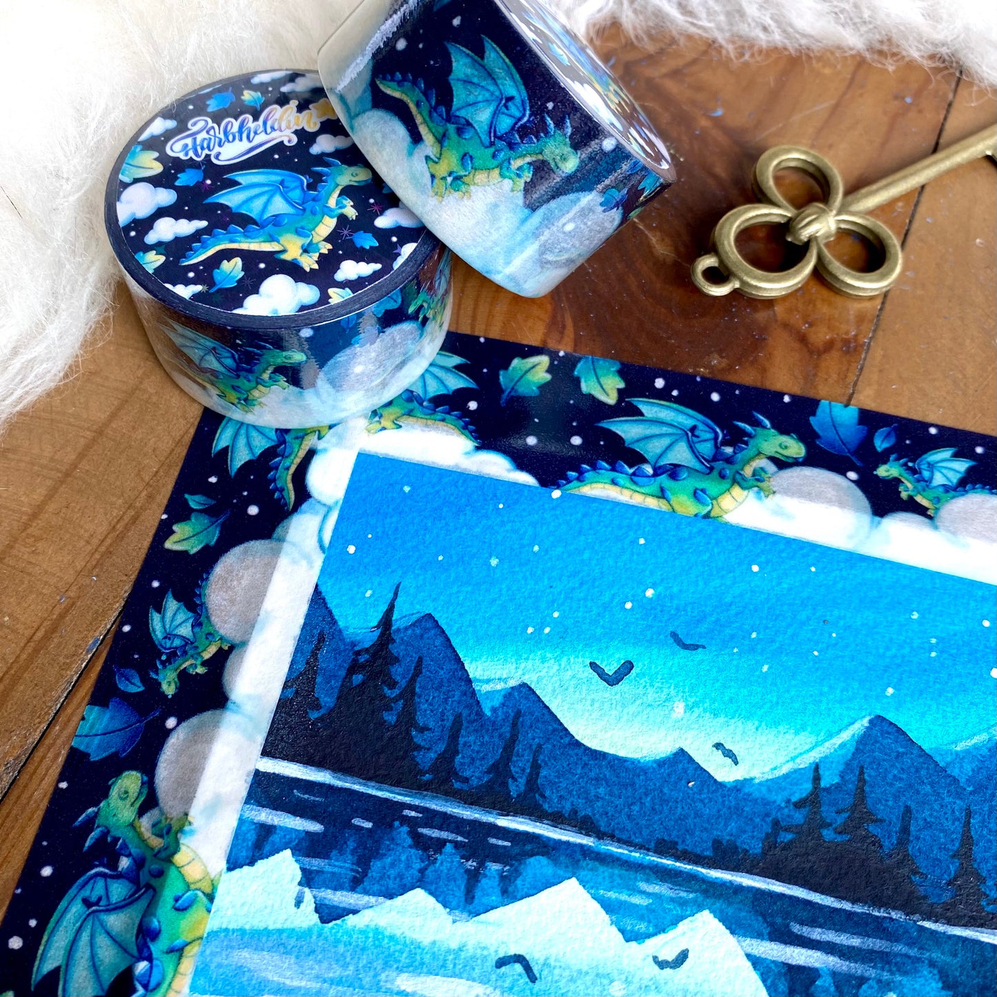 Breites Washi Tape Drache