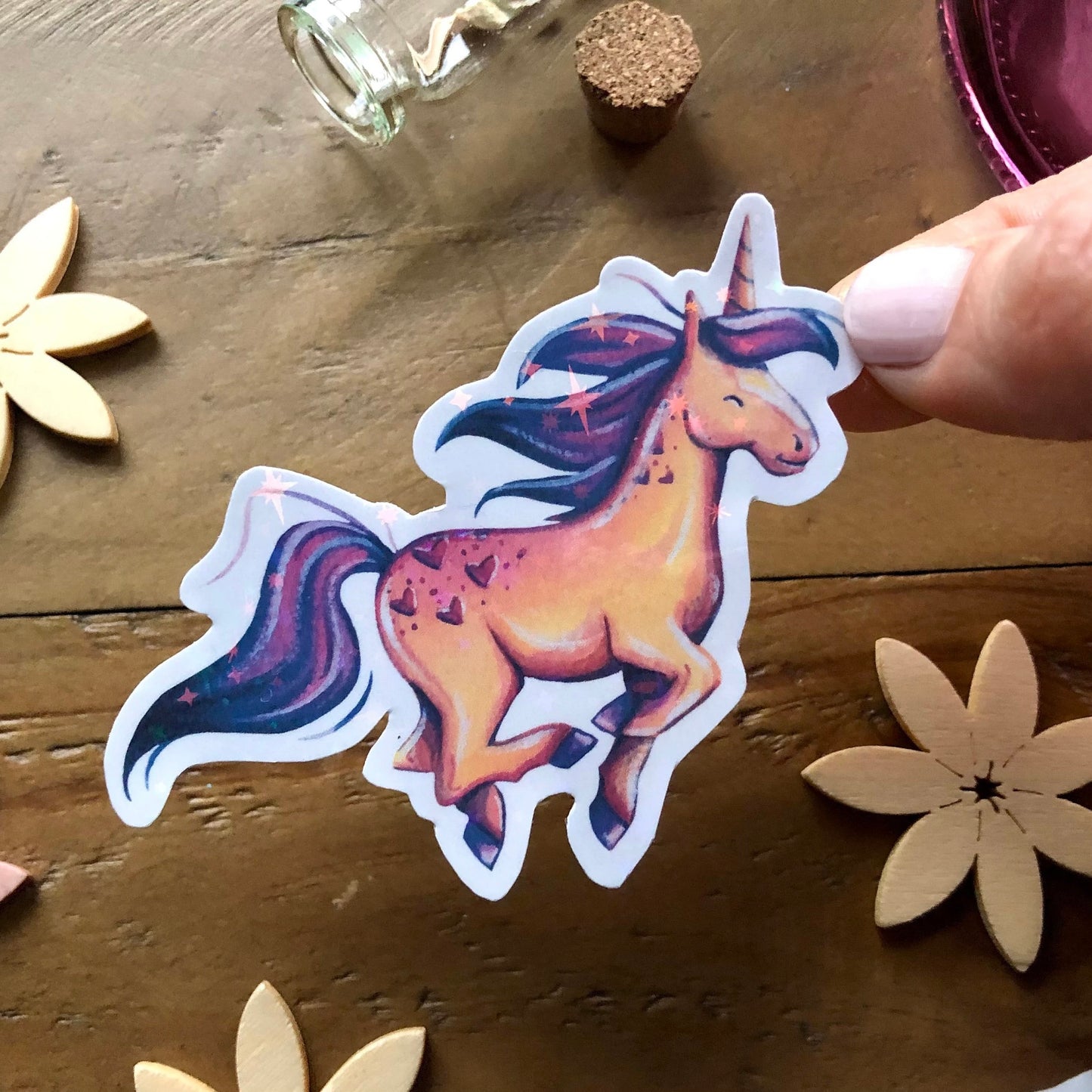 Glitzersticker Einhörner (3er-Set)