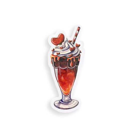 Glitzersticker Eiskaffee