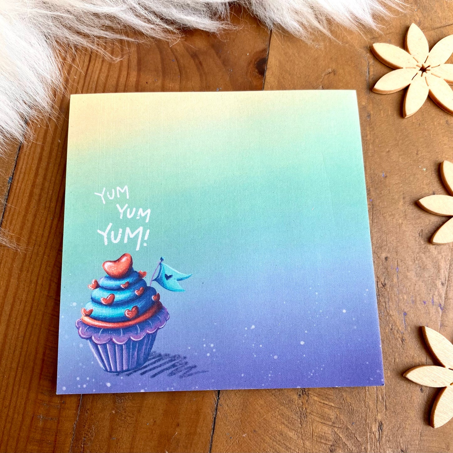 Mini-Block Blauer Cupcake