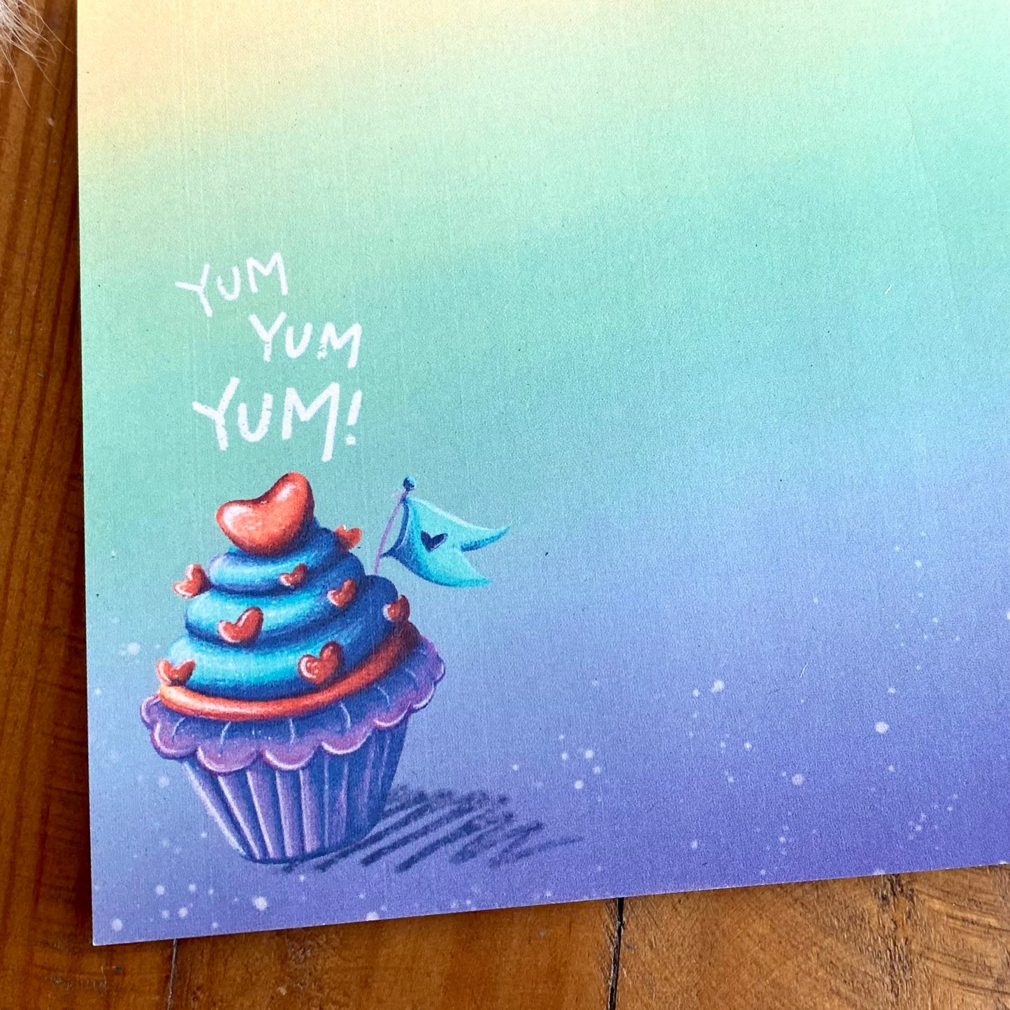 Mini-Block Blauer Cupcake