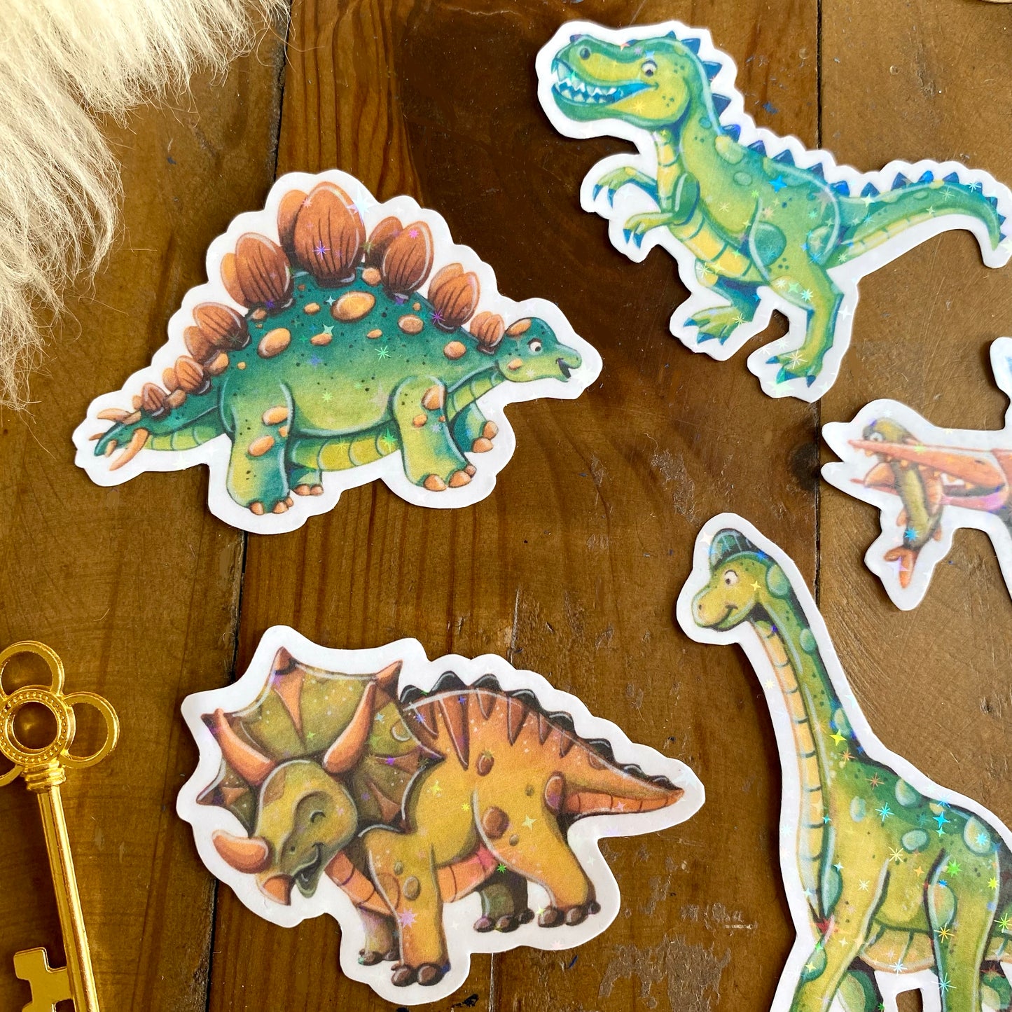 Glitzersticker Dinosaurier (5er-Set)
