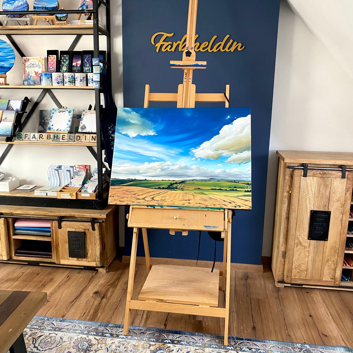 Landschaftsgemälde "Kornfeld" in Öl 60 x 80 cm