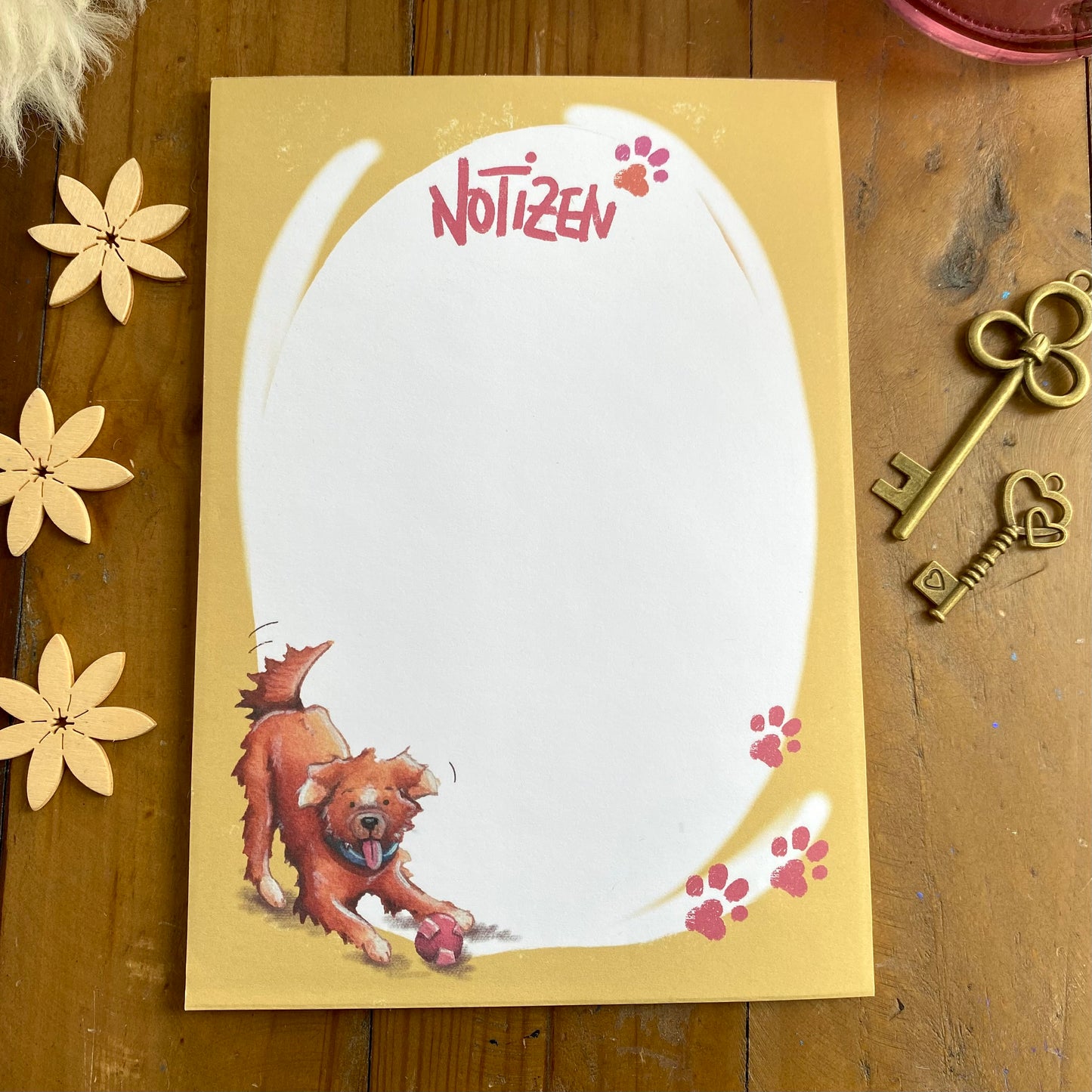 Notizblock Spielender Hund A5