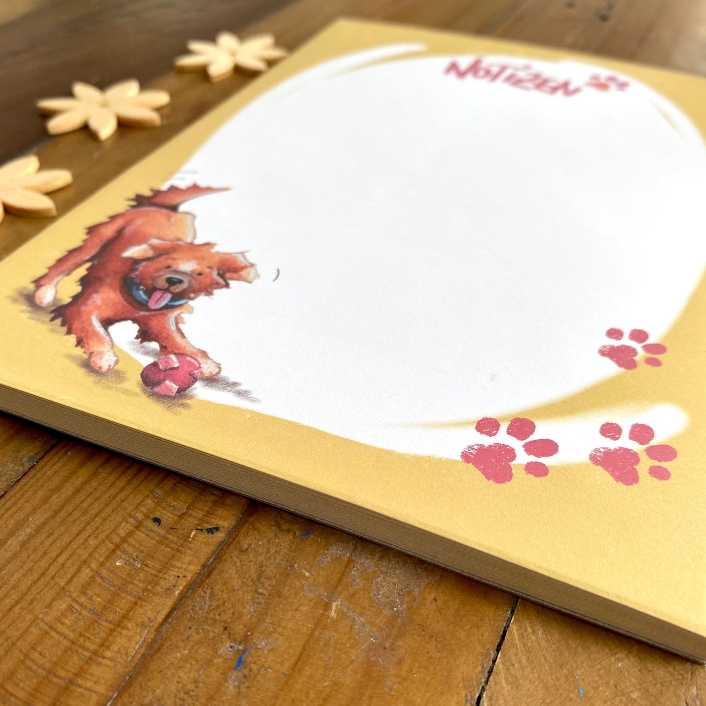 Notizblock Spielender Hund A5