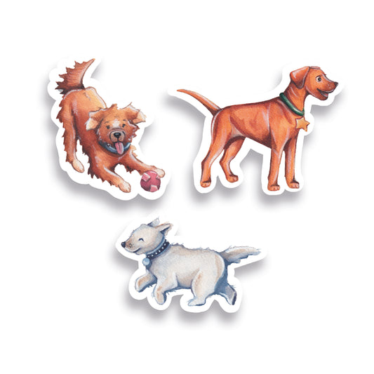 Glitzersticker Hunde (3er-Set)