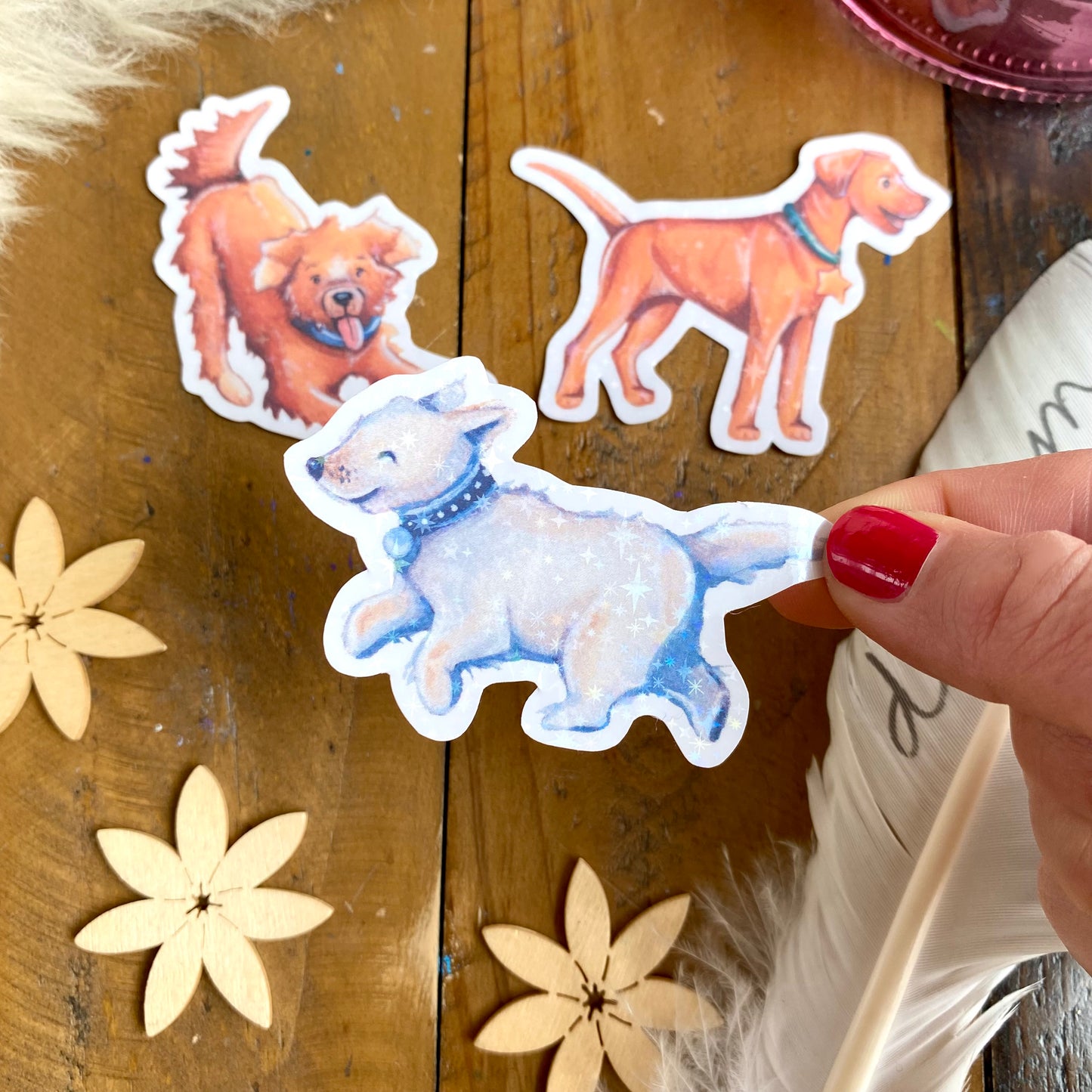 Glitzersticker Hunde (3er-Set)