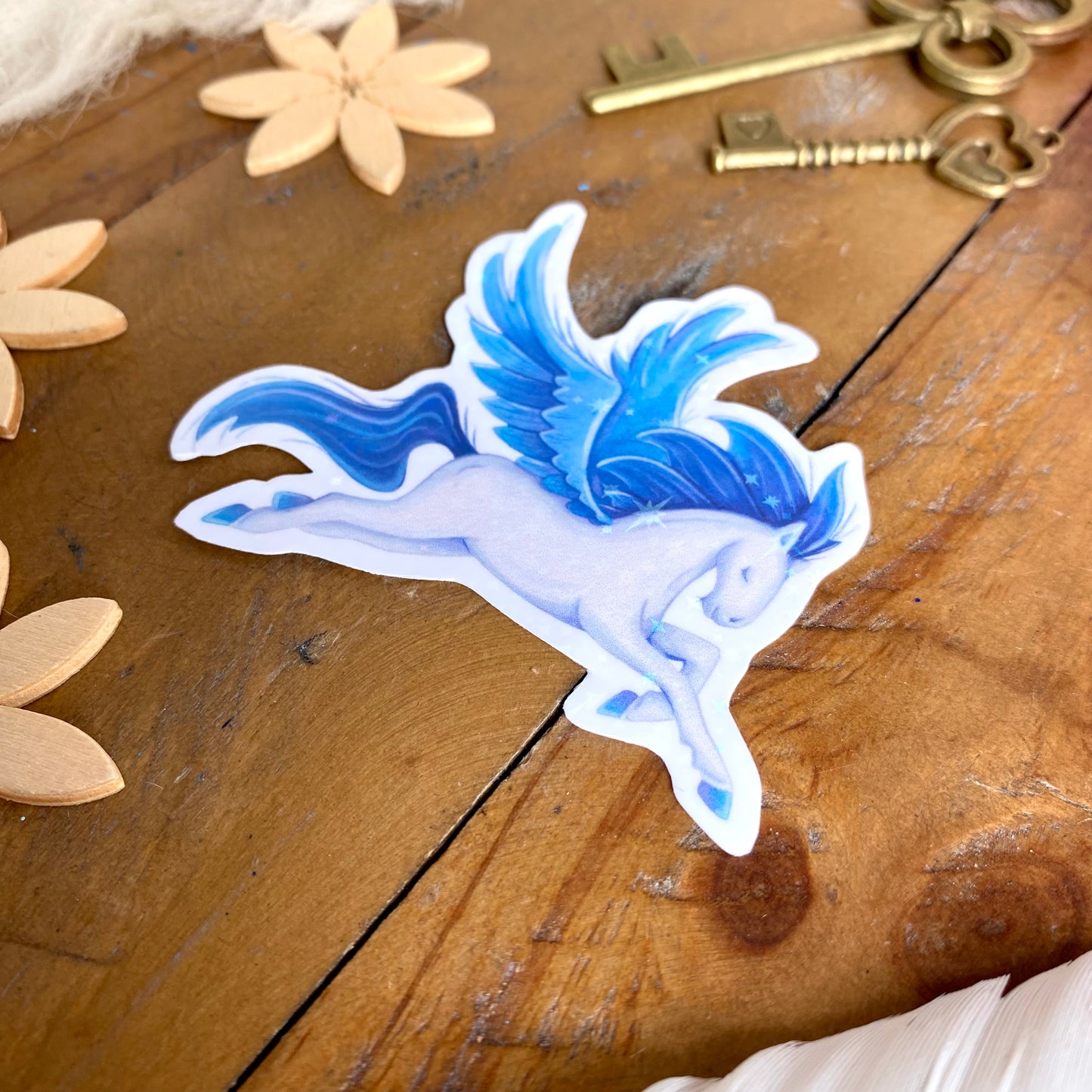 Glitzersticker Pegasus