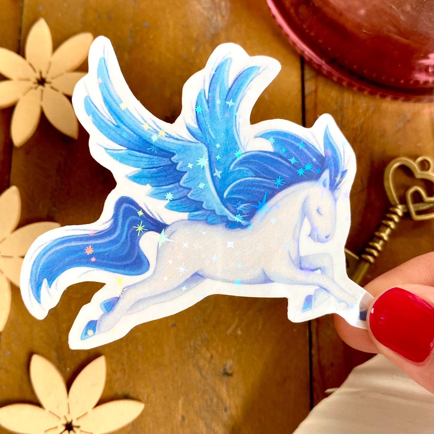 Glitzersticker Pegasus