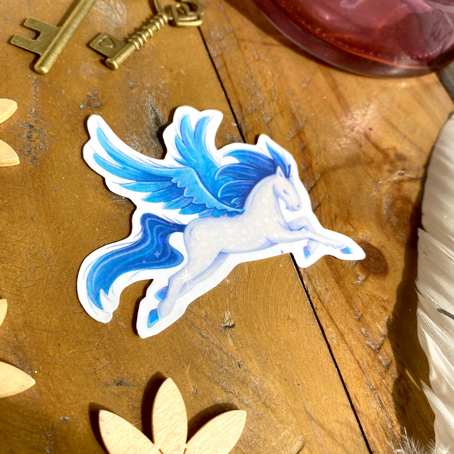 Glitzersticker Pegasus