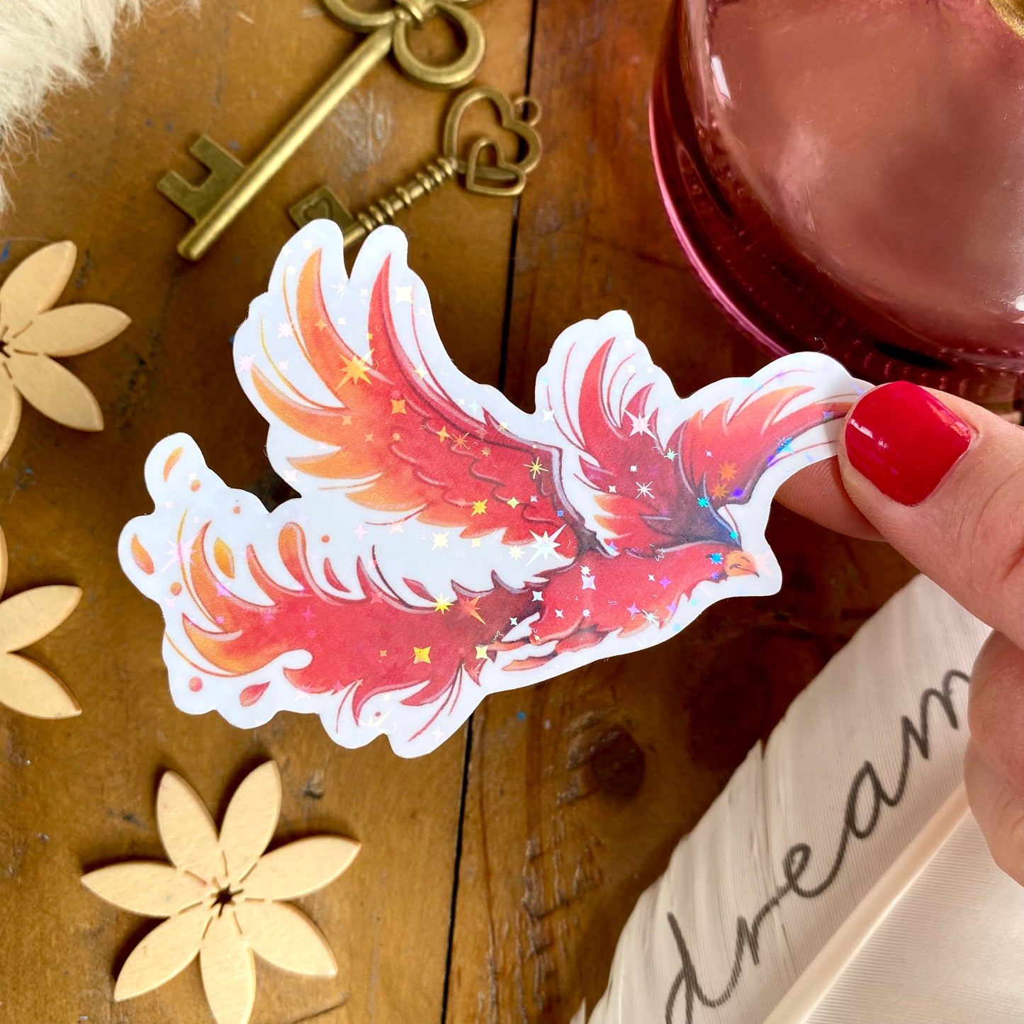 Glitzersticker Phönix