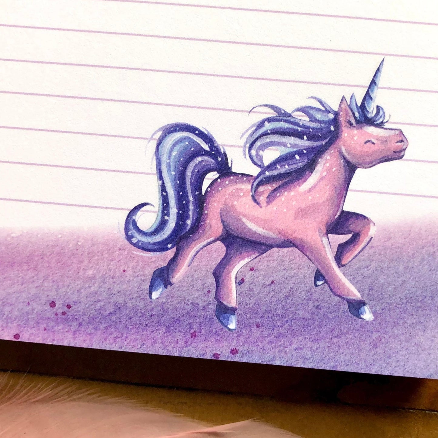 Notizblock Pinkes Einhorn A5