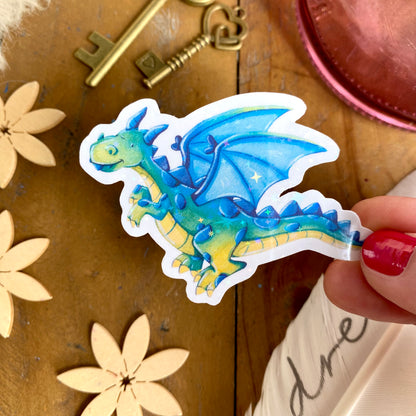 Glitzersticker Drache