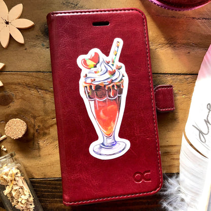 Glitzersticker Eiskaffee