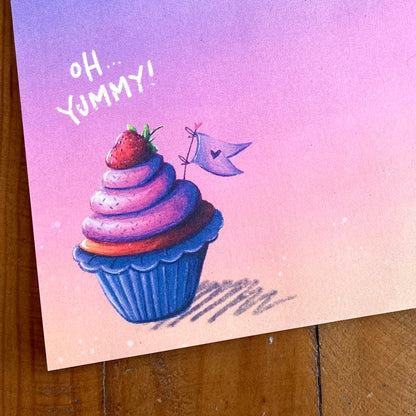 Mini-Block Erdbeer-Cupcake