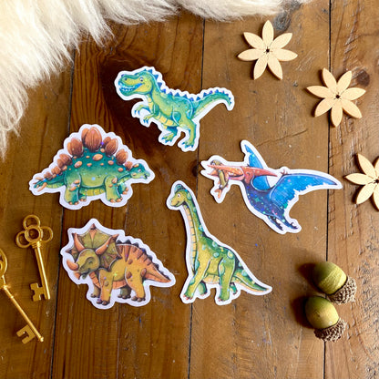 Glitzersticker Dinosaurier (5er-Set)
