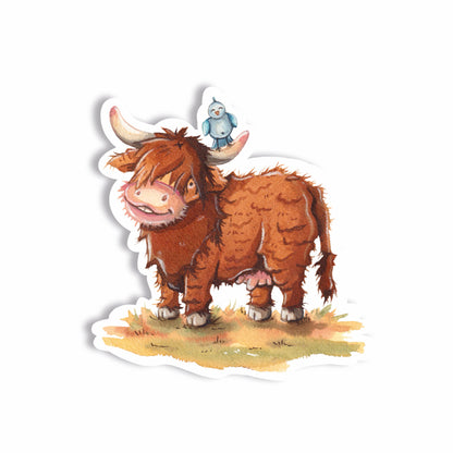 Glitzersticker Kuh Pippa