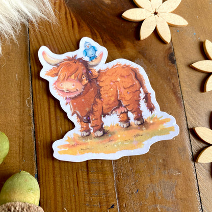 Glitzersticker Kuh Pippa
