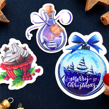 Sticker "Besinnliche Weihnachten" (3er-Set)