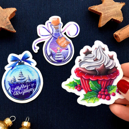 Sticker "Besinnliche Weihnachten" (3er-Set)