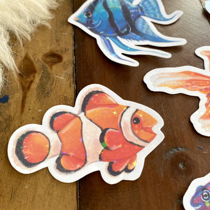 Glitzersticker Bunte Fische (6er-Set)