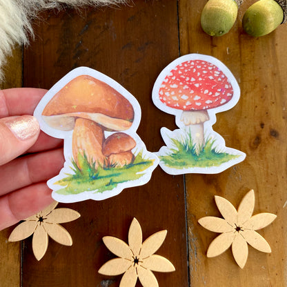 Glitzersticker Pilze (2er-Set)