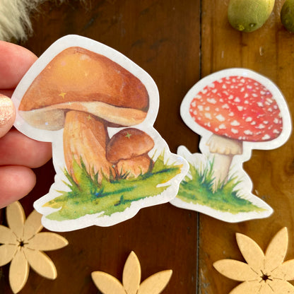 Glitzersticker Pilze (2er-Set)