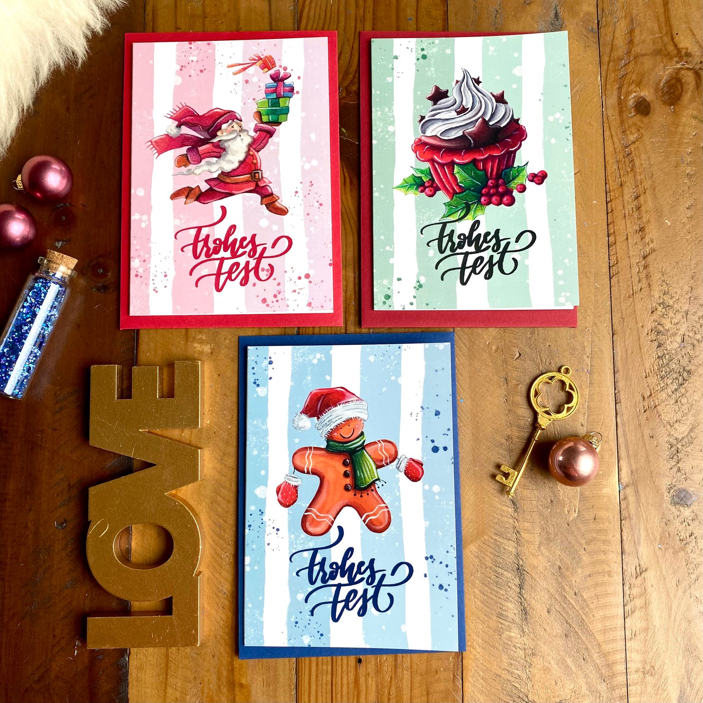 Weihnachtskarte Din A6 (3er-Set)