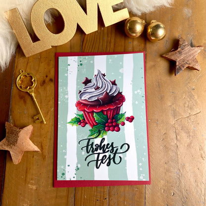 Weihnachtskarte "Cupcake" (A6)