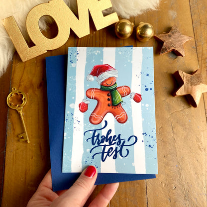 Weihnachtskarte "Lebkuchenmann" (A6)