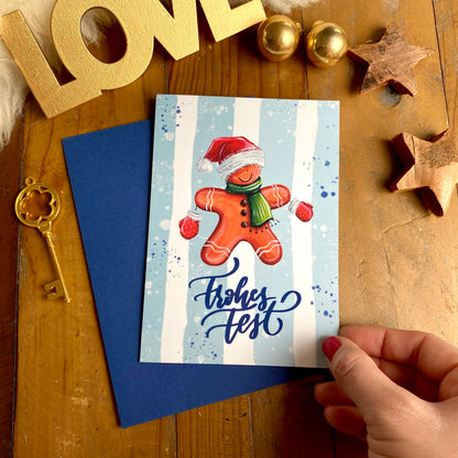 Weihnachtskarte "Lebkuchenmann" (A6)