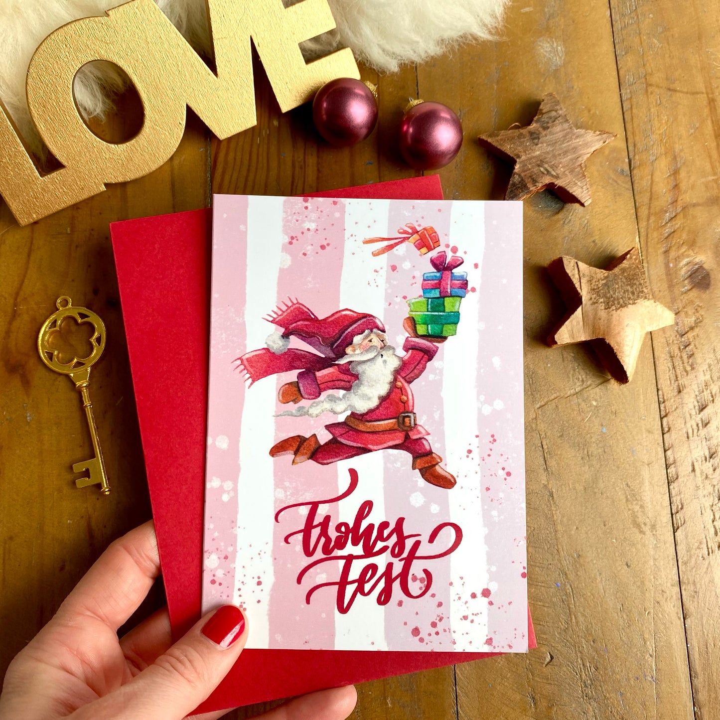 Weihnachtskarte "Weihnachtsmann" (A6)