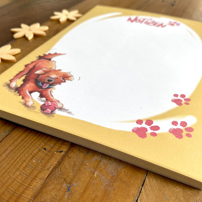 Notizblock Spielender Hund A5