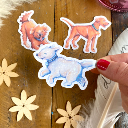 Glitzersticker Hunde (3er-Set)