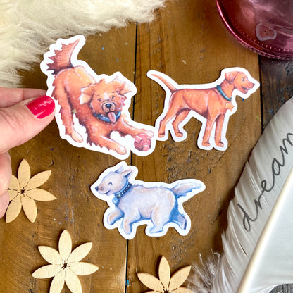 Glitzersticker Hunde (3er-Set)