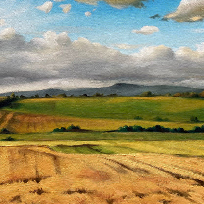 Landschaftsgemälde "Kornfeld" in Öl 60 x 80 cm