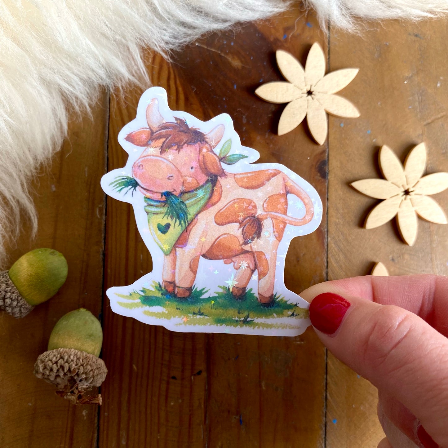 Glitzersticker Kuh Mimi