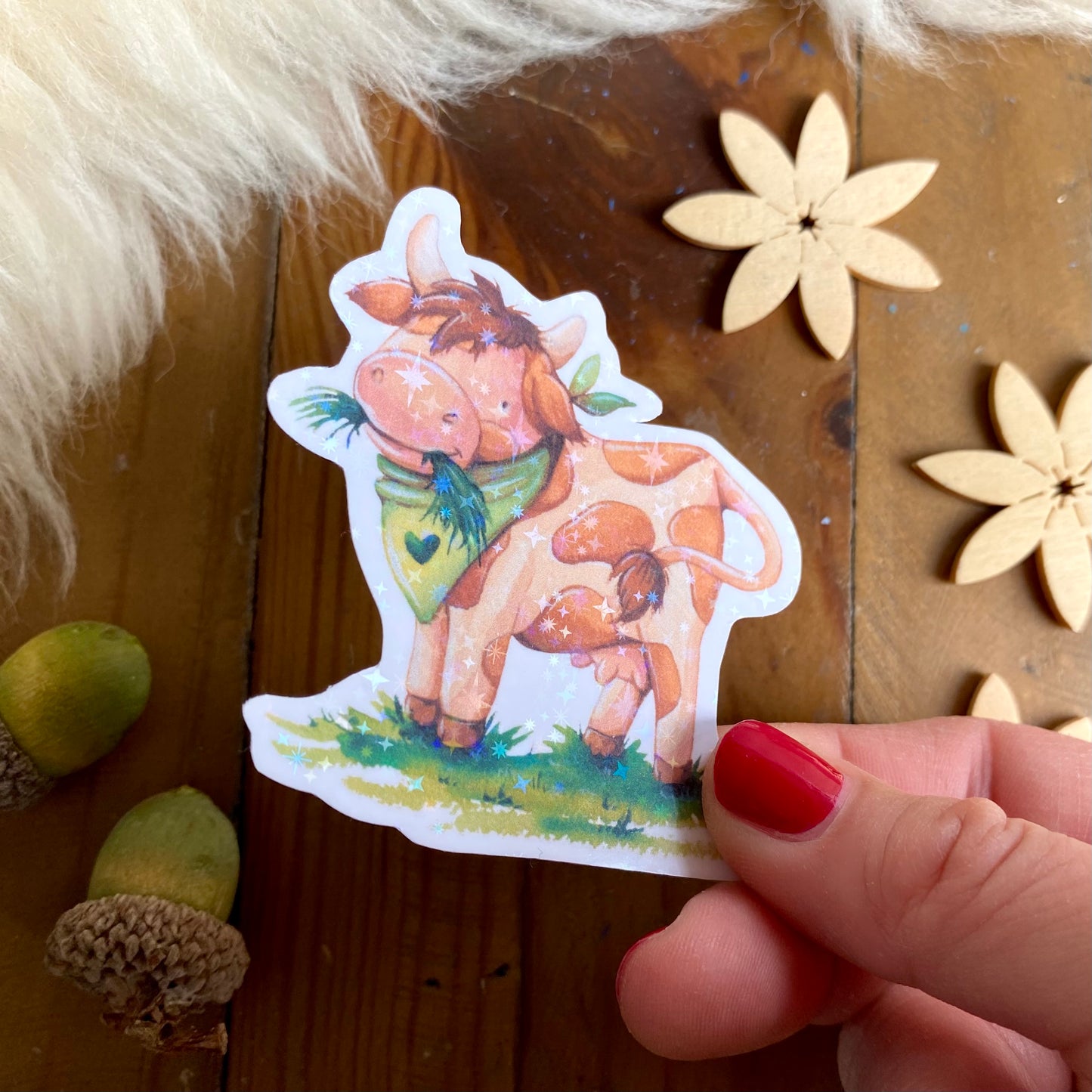 Glitzersticker Kuh Mimi