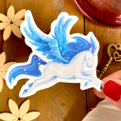 Glitzersticker Pegasus