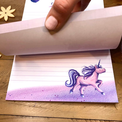 Notizblock Pinkes Einhorn A5